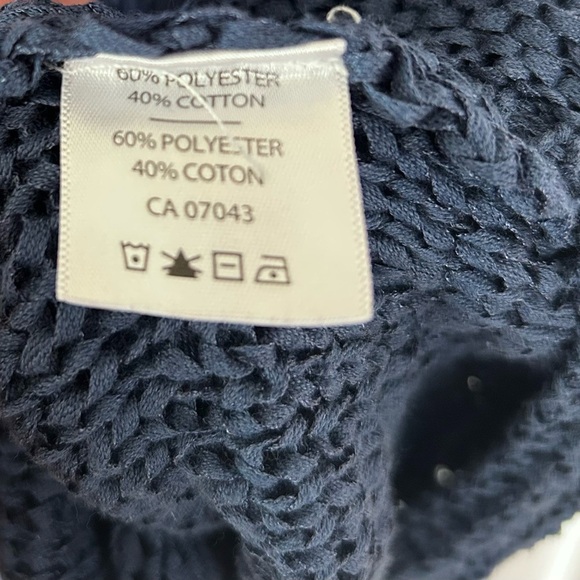 SUSAN BRISTOL Textured Navy Cardigan Lightweight Sweater - Picture 4 of 4